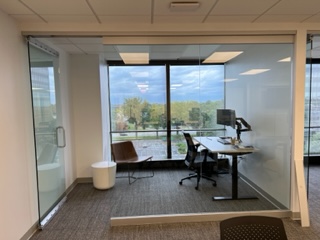 Office glass installation