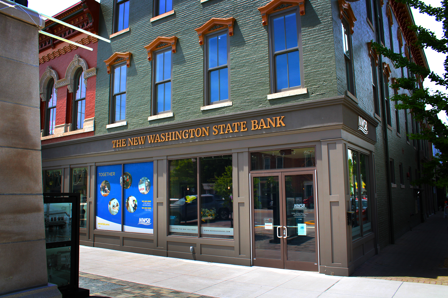 New Washington State Bank glass project