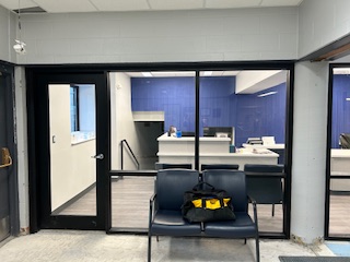 NHES front office lobby doors